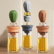 Oil brush with bottle silicone brush oil brush kitchen household high temperature resistant pancake with oil bottle food grade brush oil bottle artifact