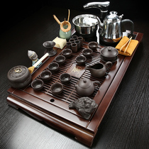 Fully automatic purple sand tea set home kung fu solid wood tea tray one whole set of big tea table tea simple living room