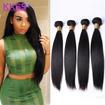 Brazilian virgin human straight hair extensions bundles