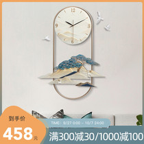 New Chinese creative living room wall clock home fashion watch light luxury personality decoration modern simple clock Chinese style