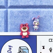 2 Strawberry bear rabbit cartoon cute little pushpin felt cork board creative photo scene decoration button nail