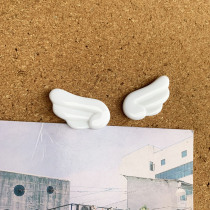 1 pair of white wings Cork message Photo Wall pushpin nail color exhibition classroom newspaper board decoration decoration