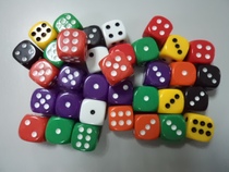 16#rounded color dice toy accessories throw acrylic color export products manufacturers stationed in Taobao