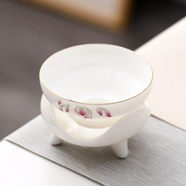 Sheep Jade white porcelain tea leak kung fu tea set ceramic integrated tea compartment filter tea filter tea slag funnel household small household