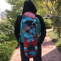 Universal backpack Skateboard strap Big fish board Double rocker Skateboard fixed belt Spiderman skateboard strap