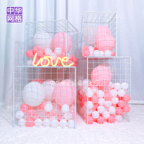 Net red window ocean ball ins iron mesh Cube front wedding column milk tea shop decoration clothing store