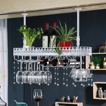 European-style iron wine cup holder upside down home Bar Bar Bar high foot cup holder hanging wine cabinet decoration hanger ornaments