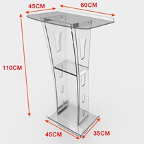  Custom Plexiglass transparent acrylic podium Chairman Welcome Podium Hotel Wedding Emcee Consultation Desk