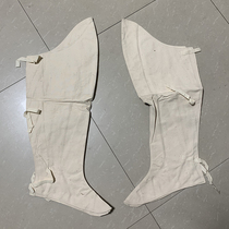 Old stock 65 Canvas White protective legs Welding footed welding Workers foot sleeves Protective feet Wearable heat insulation camping legs