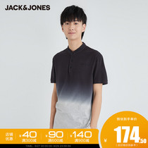 Jack Jones gradient summer new business casual t Mens lapel T-shirt semi-short sleeve POLO-SHIRT