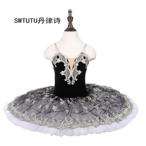 Black Swan Lake ballet tutu dress childrens performance stage costumes puffy dress performance competition teenagers