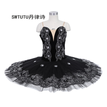 Black TUTU dress costume grade test conjoined childrens sling ballet dance costume Black Swan Lake TUTU skirt
