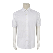 Special 340-kc Summer White Short Sleeve Shirt Men Casual Comfort Fine Cotton Fabric Pure Cotton Fabric