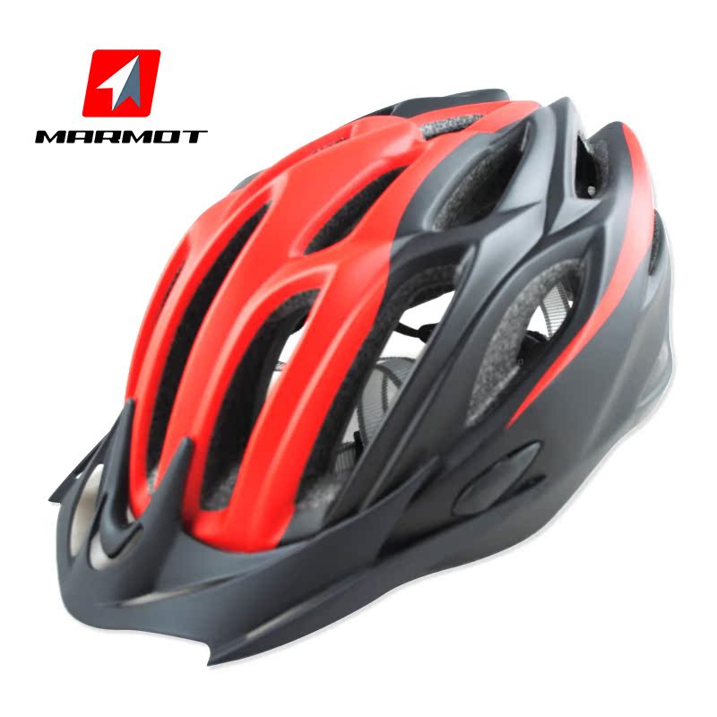 MARMOT Groundhog Riding Helmet Integrated Forming Helmet Riding Equipment Safety Cap for Men and Women Mountain Highway Bikes