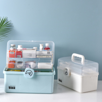 Medicine box Household medical emergency medicine multi-layer large capacity childrens small storage box Family portable medicine box