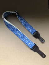 Handmade 5cm retro blue smiley guitar strap guitar strap suitable for various types of guitar electric guitar