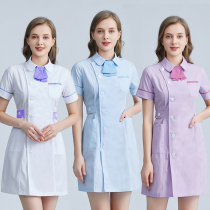 Nurse clothes Summer short-sleeved beauty clothes Nursing care clothes Medical work clothes White clothes Nursing School Medical Beauty Guide