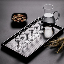 White glass wine dispenser household set small one cup wine cup white wine glass Chinese antique bullet cup jug