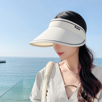 uv sunscreen woman summer anti-UV sun hat with sun hat big hat bike not turning over empty top hat