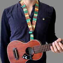 Ethnic style punch-free strap ukulele strap ukulele strap ukulele strap color shoulder strap