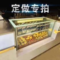 Cake cabinet Commercial right angle arc fruit beverage bread refrigerated preservation cabinet room temperature display cabinet professional customization