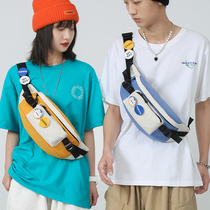 ins Chains Chest Bag Men Casual Day Ensemble Single Shoulder Small Backpack Schoolgirl Trend Diagonal Satchel 2022 New Purse Strings