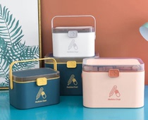 Medicine box cute household large capacity medical portable medical care multi-layer medicine emergency storage box Family medicine box
