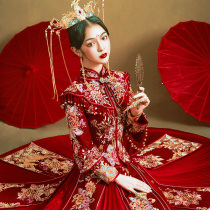 Xiuhe clothing 2021 new wedding bridal clothing Chinese wedding couple show kimono female size dragon and phoenix coat Xiuhe