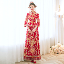 Xiuhe clothing bride 2021 new wedding dragon and phoenix coat Chinese dress wedding dress small man toast service Xiuhe female