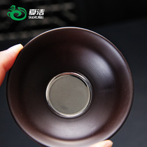 Zisha tea leak device separate tea filter screen stainless steel 304 ceramic tea cup inner container filter accessories