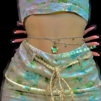 Guang green butterfly hole - free buffalo navel belly buffin navel butterfly navel piercing puncture