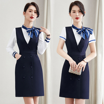 High-end professional clothing suit womens 2021 summer new temperament beauty salon overalls tooling skirt stewardess uniform