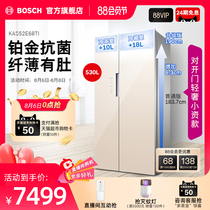 Bosch Bosch glass door slim embedded door double door refrigerator Household KAS52E68TI