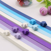 Star paper folded five-pointed star color paper gradient series solid color stacked lucky star DIY handmade paper