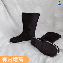 Ancient costume boots men with Hanfu shoes Ming system increased in summer ancient style ancient officers and soldiers boots long photography props