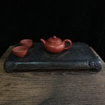 Natural blue stone handmade four elephant foot pot bearing tea tray baby base Yaju tea house living room practical collection