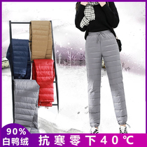 Minus 40 degrees northeast thick outer wear down pants female Harbin cold pants cotton pants snow town tourism warm equipment