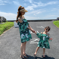 Pro-Sub-Fashion Summer Fashion Dress Sensual Dress 2022 New Mother-daughter Fashion Fried Street Harnesses Lined with Shoulder Snowspun Skirts