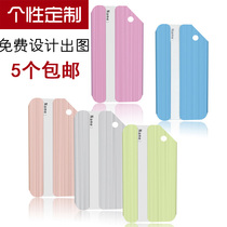 Aircraft metal brushed luggage tags boarding trolley cases hang tags consignment creative pendants customized logo