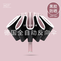 Fully automatic umbrella male and female folding large number clear and rain dual-use sunscreen UV sun beach umbrellas on-board double counter