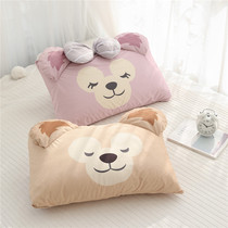 Sweet and cute Shirley rose Duffy bear cartoon removable and washable short plush single couple three-dimensional pillowcase