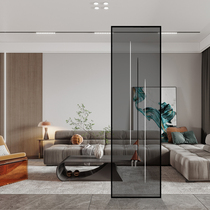 Minimalist light luxury glass screen partition wall living room decoration modern simple bedroom shelter entrance small apartment