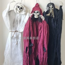 Horror room layout Haunted House bar decoration pendant chamber escape skeleton scare prop Halloween big hanging ghost