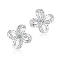 Chow Tai Fook diamond earrings birthday gift PT950 platinum earrings imported drill earrings female platinum earrings