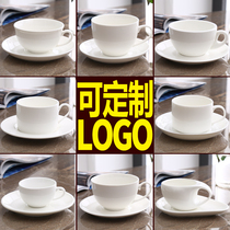 Ceramic coffee cup and saucer set custom printed logo custom European Cabu concentrated Italian water cup Teacup custom