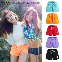 Womens swimming trunks anti-light belly thin Conservative beach hot spring flat corner swimming trunks alone thin belly high waist