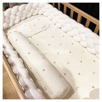 ins twist knots baby bed surround newborn children anti-collision fence soft bag strip baby splicing bed cushion bed