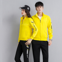 Custom spring and autumn long-sleeved air volleyball suit Mens and womens sports suit shuttlecock suit sweater quick-drying volleyball suit competition uniform