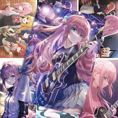 taobao agent Lonely Rock Poster Poster Wall Sticker Two -dimensional Guitar Heroes Hou Tengyi Manga Comic Wallpaper Wall Paste Post