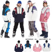  2021 niche Korean ski suit pants mens and womens single and double board waterproof cold and wear-resistant plus cotton warm clothes